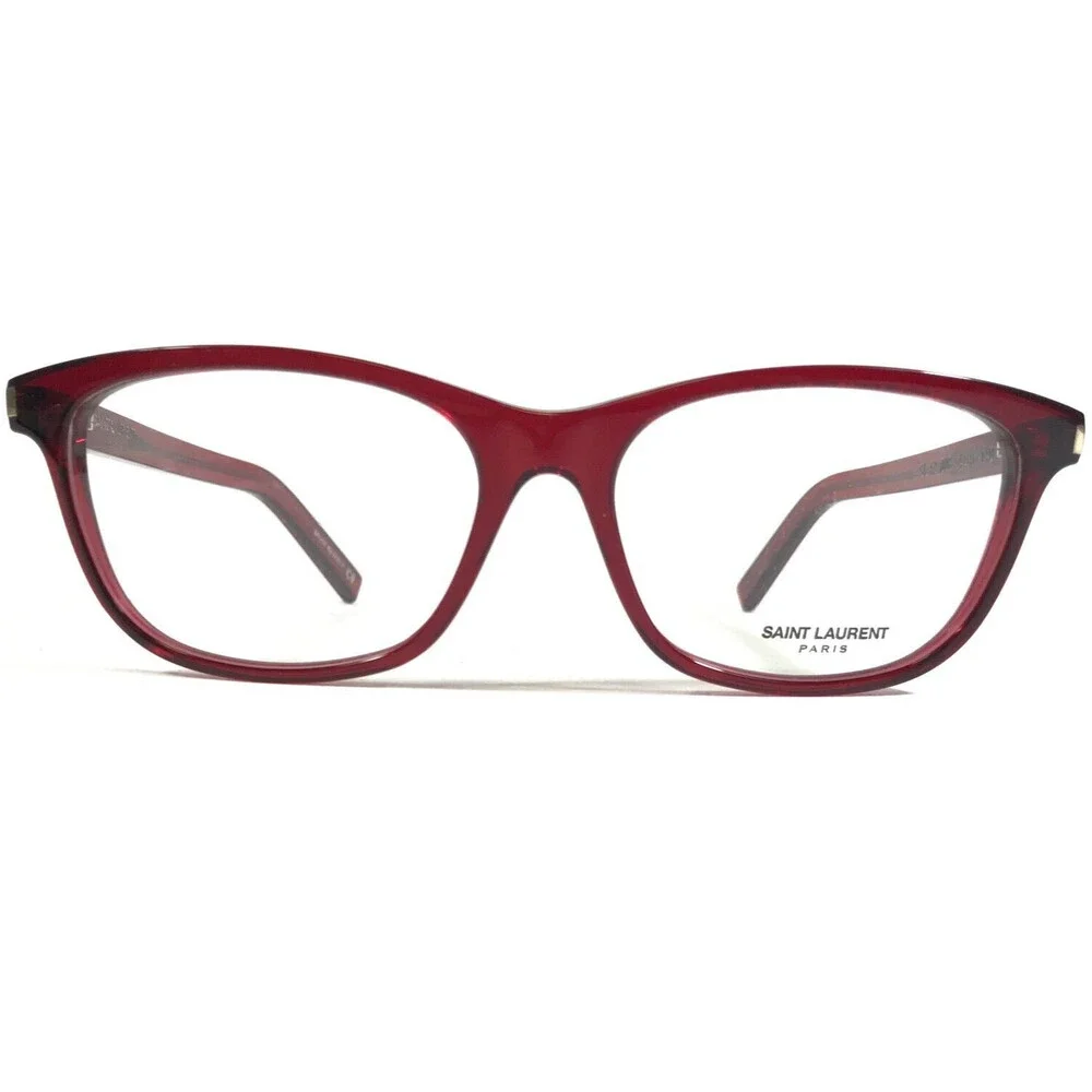 Saint Laurent Eyeglasses Frames SL12 008 Clear Red Square Full Rim 54-16-140